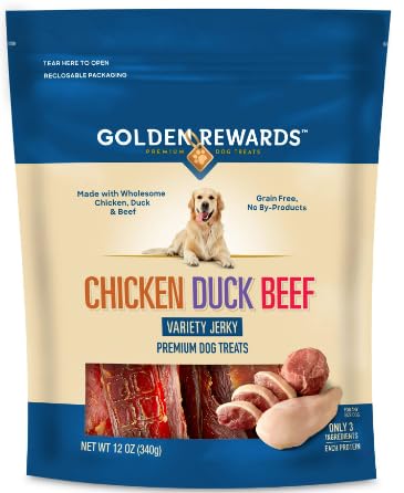 Golden Rewards tiras secas pollo y pato para entrenamiento