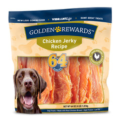 Golden Rewards trozos de pollo deshidratados para perro, snack sabroso y rico en proteína.