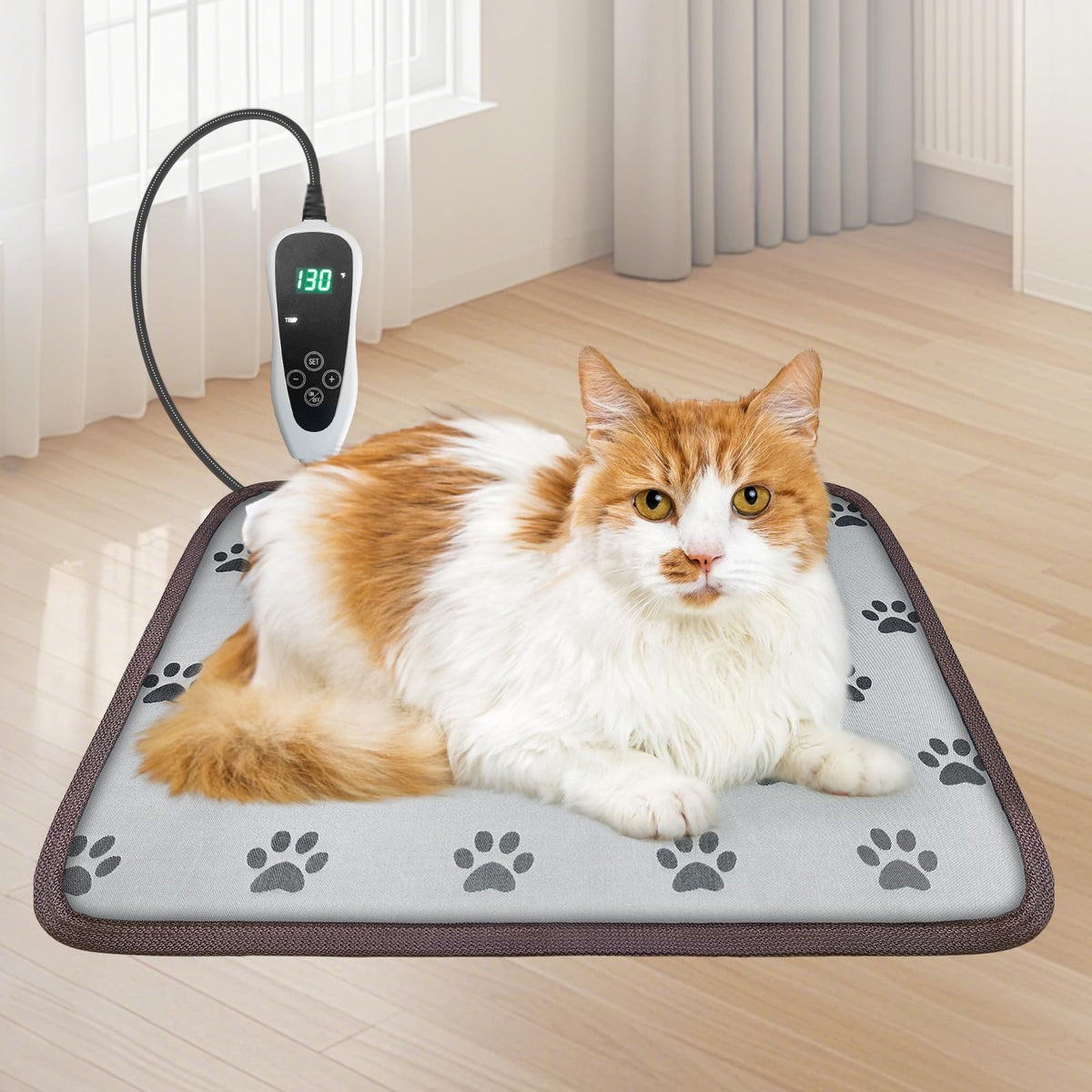 GOLOPET almohadilla calefactable 18x18 para gatos, calor inmediato y cómodo