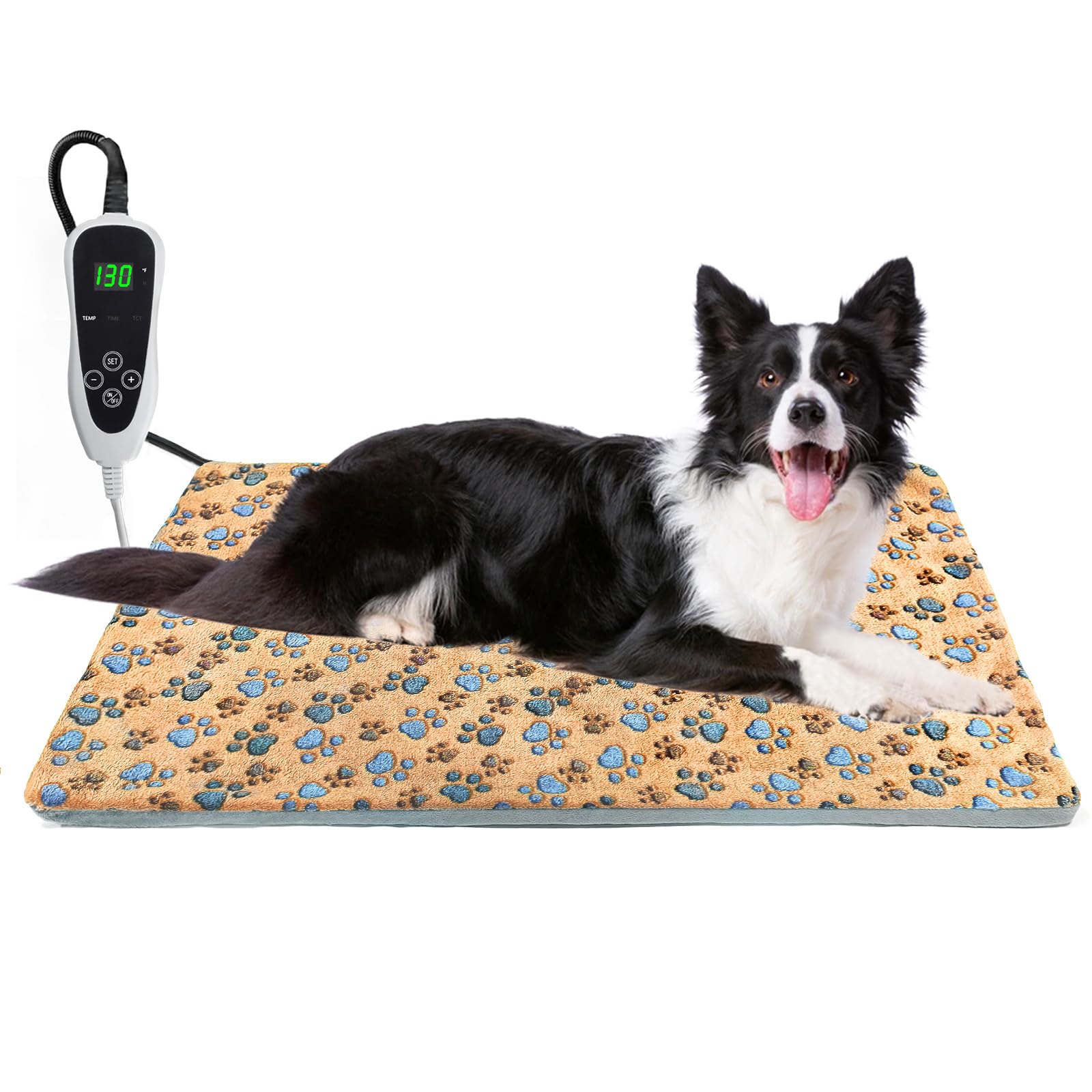 GOLOPET almohadilla caliente para perros 32×20, confort en la cama.