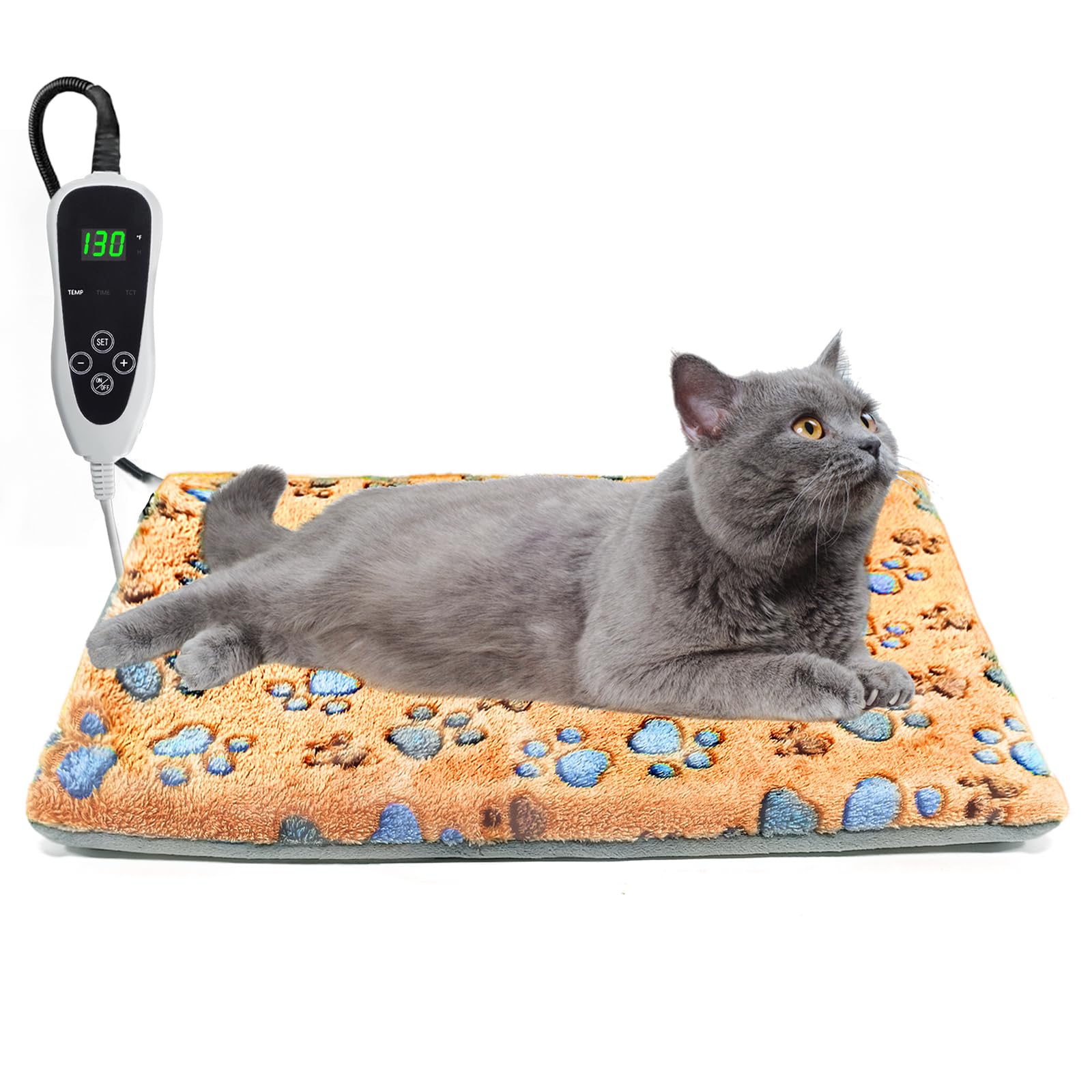 GOLOPET almohadilla calor gato 17x13, calor estable para felinos pequeños.