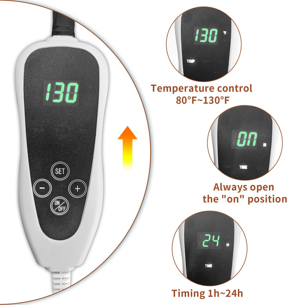 GOLOPET interfaz LCD para ajustar tiempo y temperatura