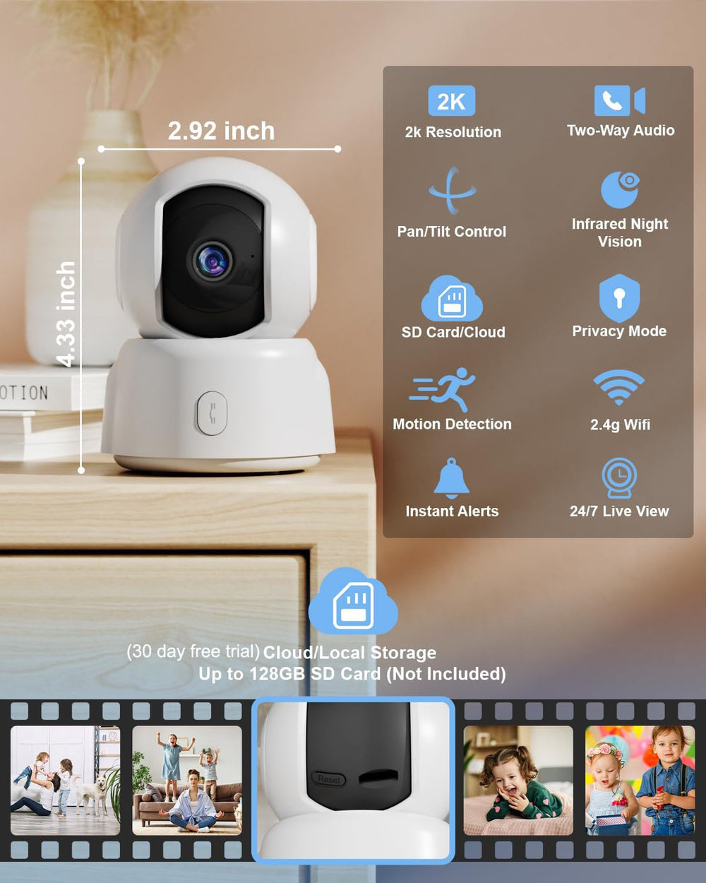 GOLSPARK almacenamiento nube y micro SD para grabaciones seguras