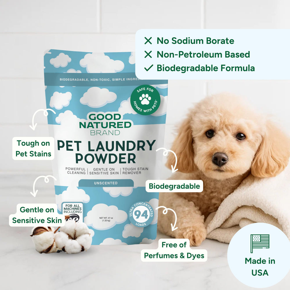 Good Natured Brand detergente para lavado de mascotas en camas de perros, suave