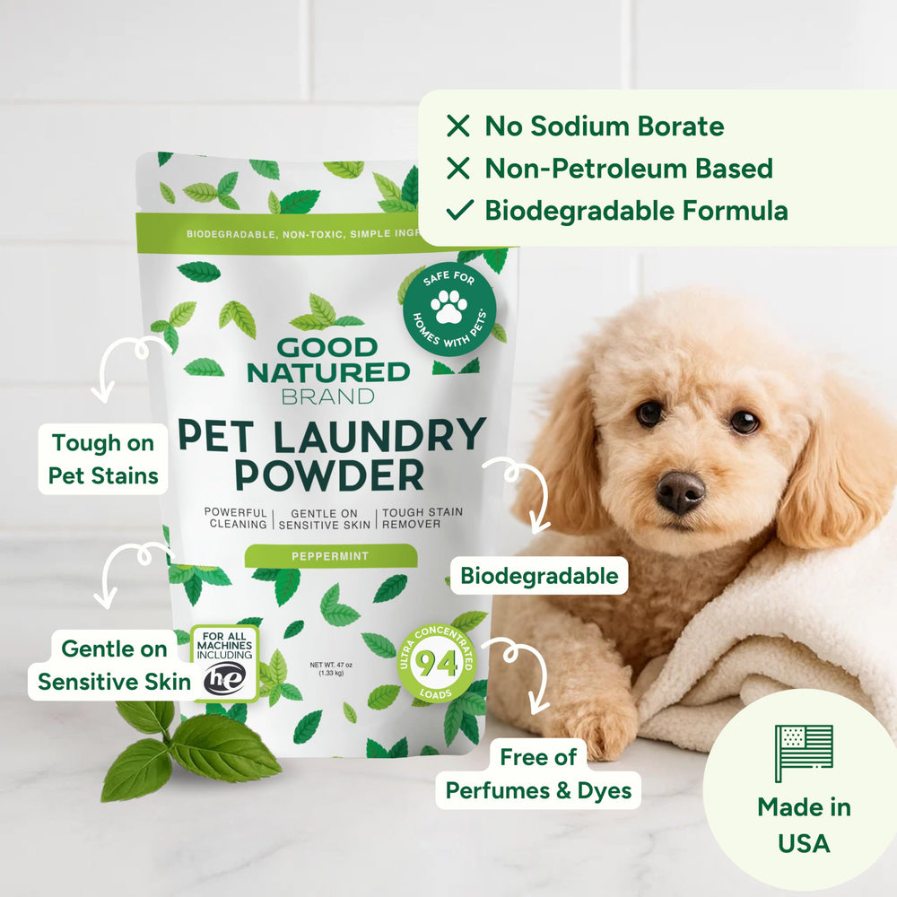 Good Natured Brand Detergente Mascotas, lavado de camas de perros para descanso limpio y fresco.
