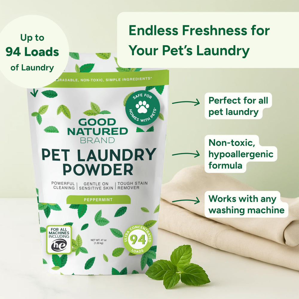 Good Natured Brand Detergente Mascotas, lavado de mantas para gatos, cuida piel sensible.