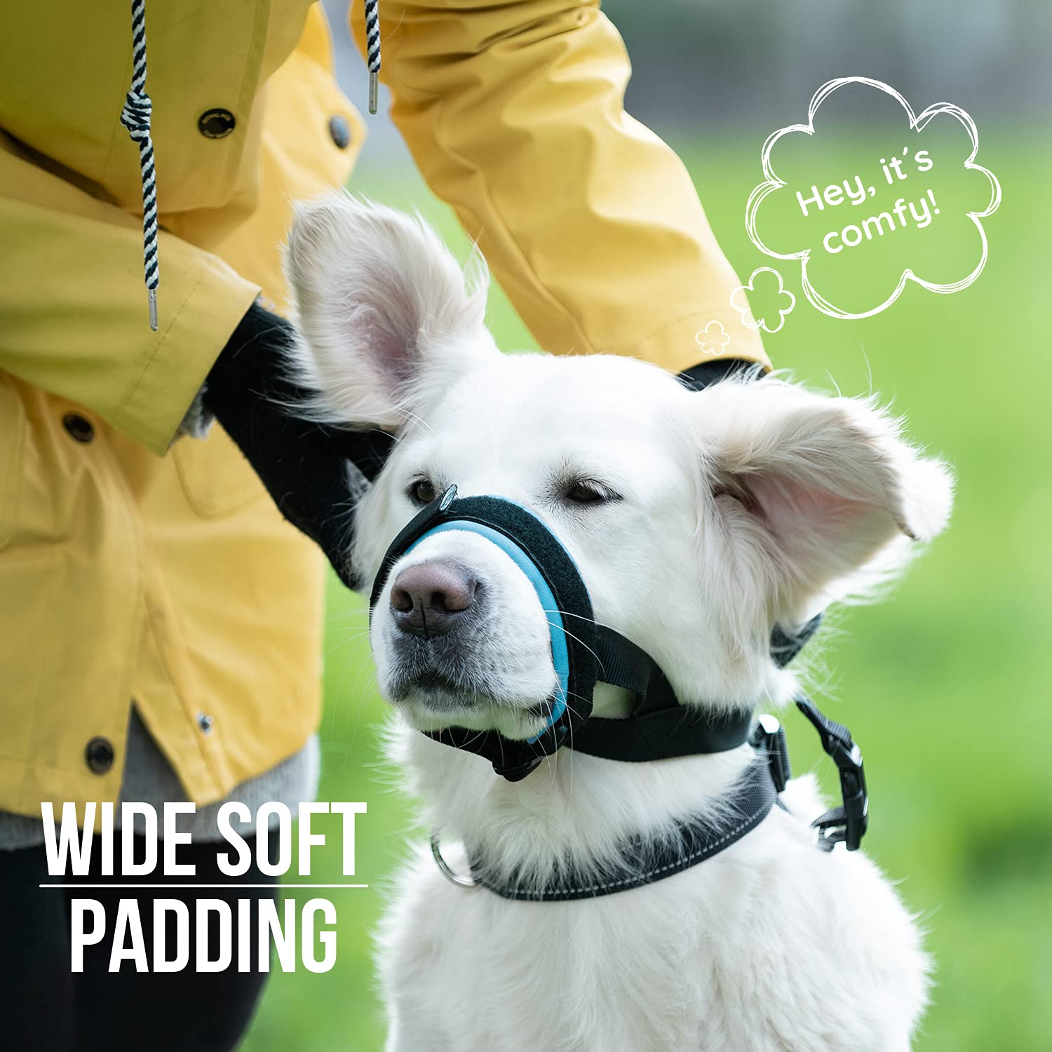 GoodBoy Gentle Muzzle diseño anti-mordida para entrenamientos responsables.