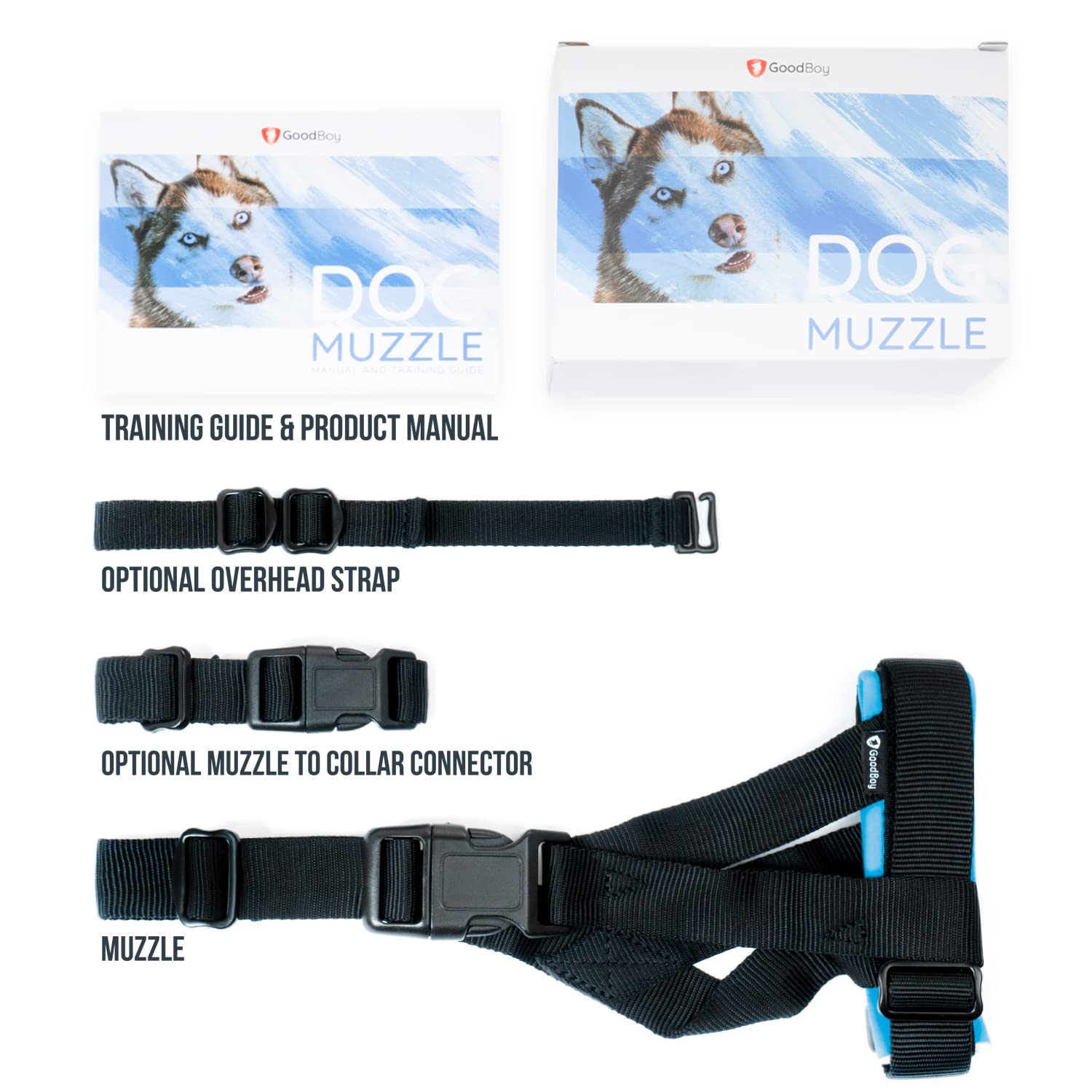 GoodBoy Gentle Muzzle neopreno suave para evitar rozaduras.