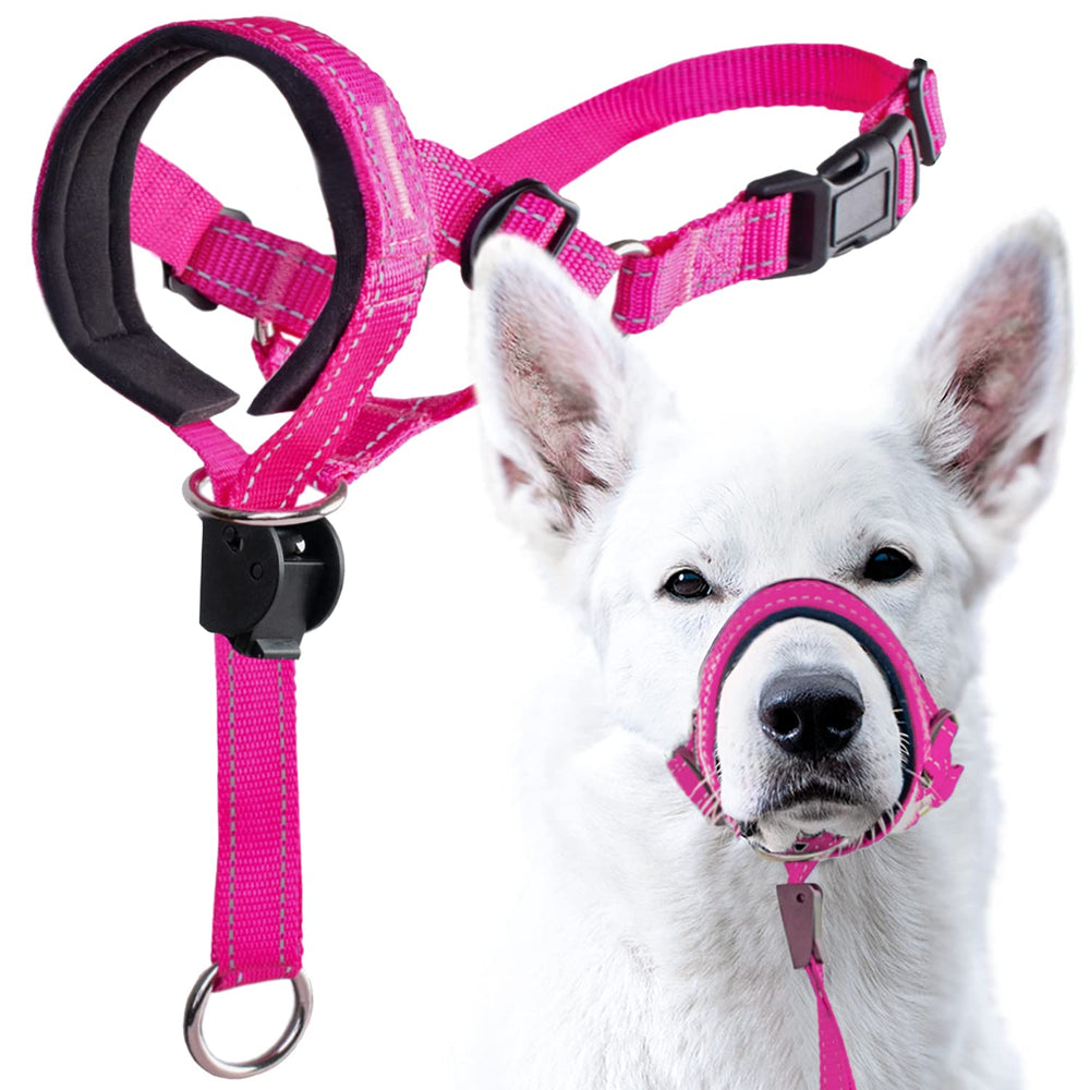 GoodBoy arnés de cabeza para perro rosa, talla 3, ayuda a evitar tirones.