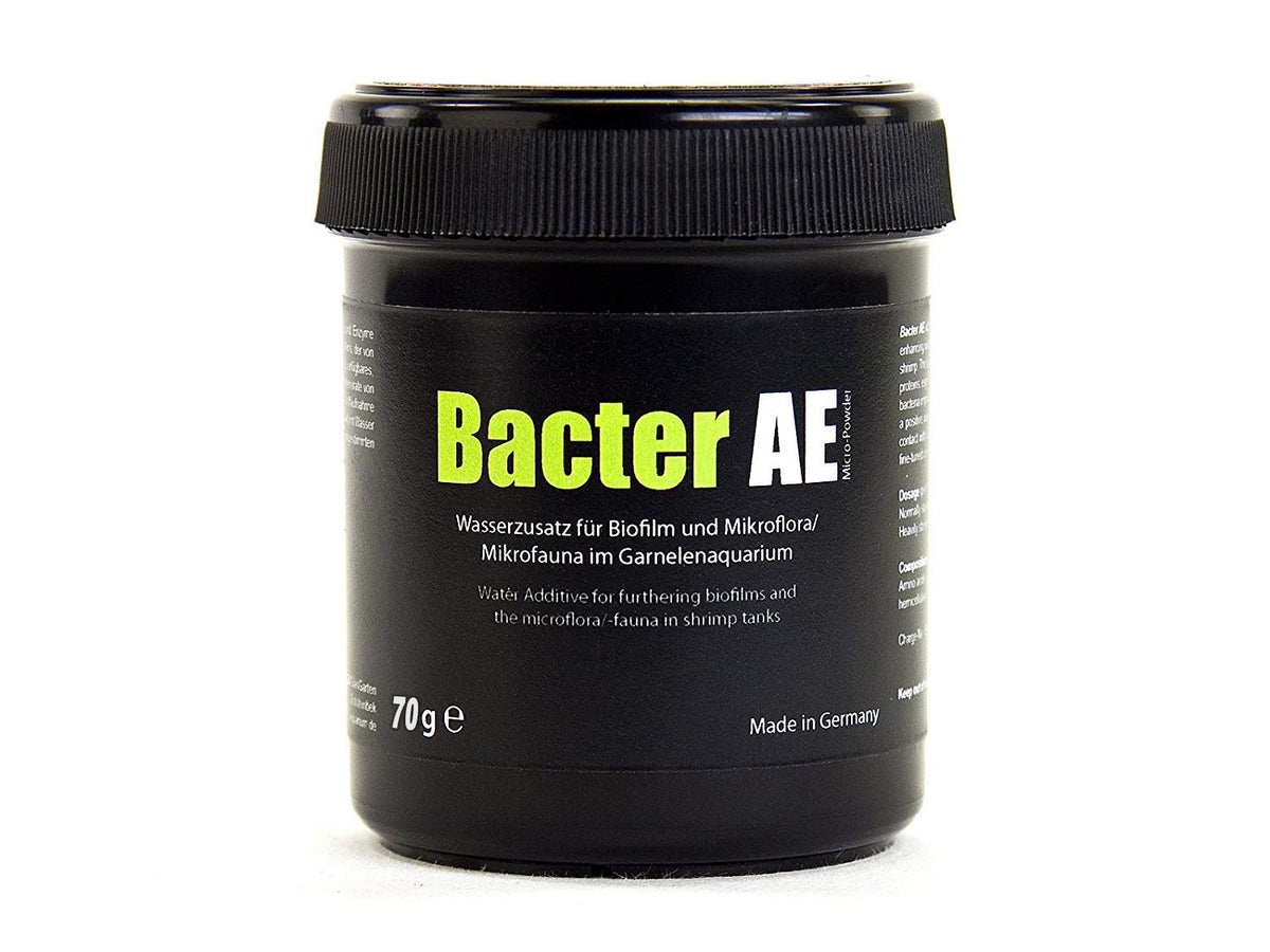 GOODGROWLIES GlasGarten Bacter AE Shrimp: envase de 70 g para mejorar biofilm en acuarios.