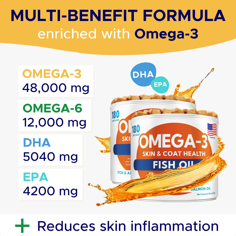 GOODGROWLIES Omega3 para perros, corazón saludable y vitalidad diaria.