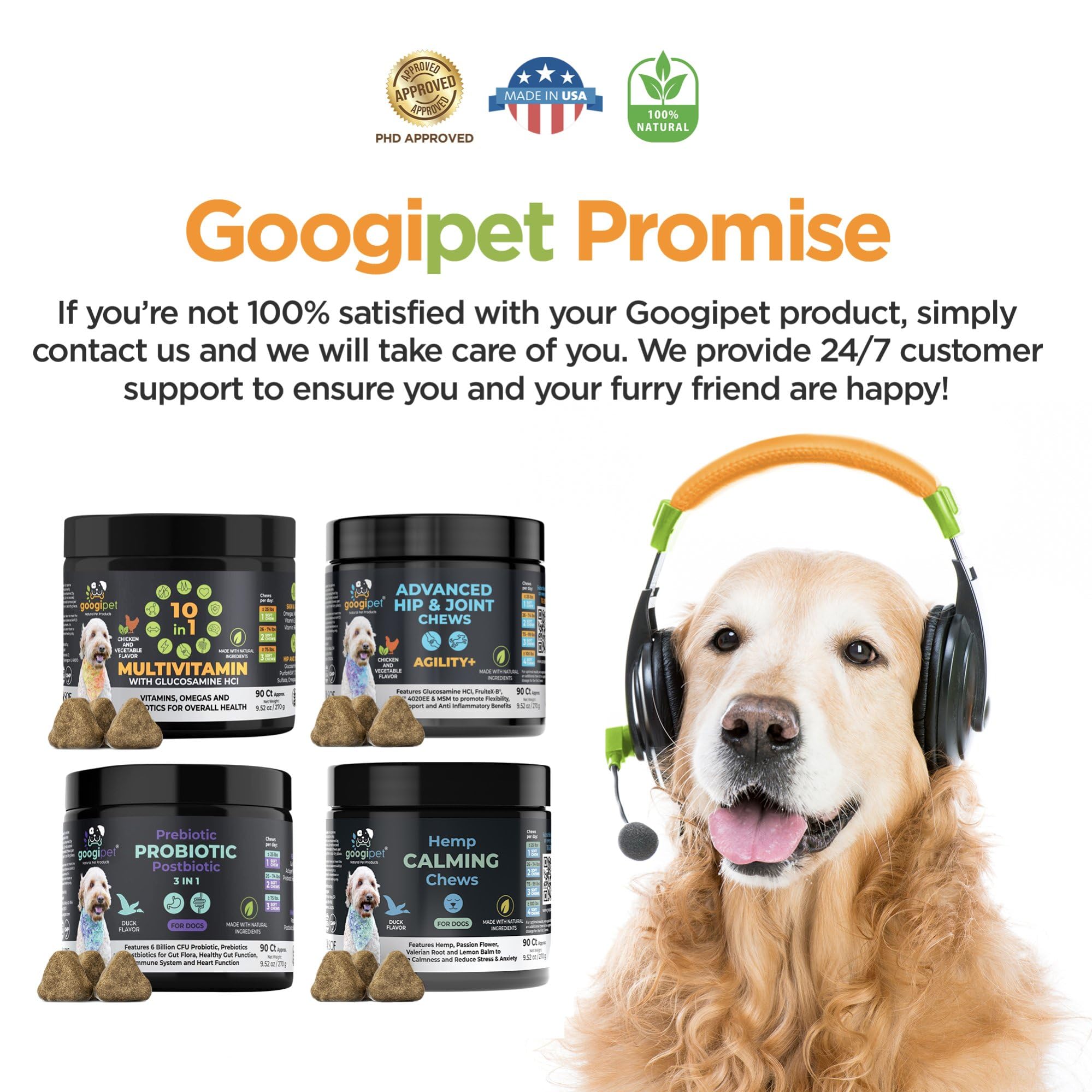 Googipet Premium 10 en 1: uso diario para perros de todas las edades.