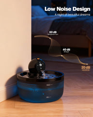 GOOIFUN fuente con sensor para gatos detecta presencia y activa el flujo.