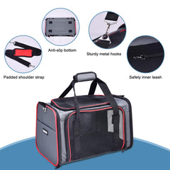GOOPAWS transportín para coche con correa ajustable facilita viajar.