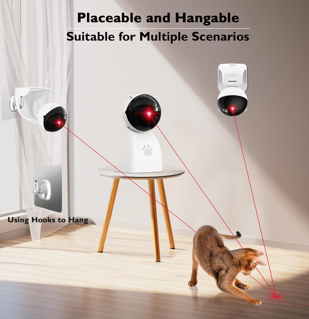 Goopow puntero-laser con ángulo ajustable para dirigir el juego hacia suelo o pared.