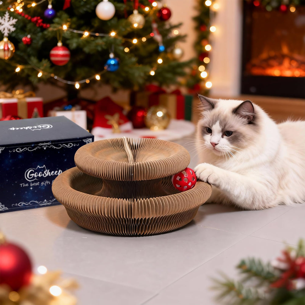 Goosheep Acordeón para interiores, regalo práctico para gatos.