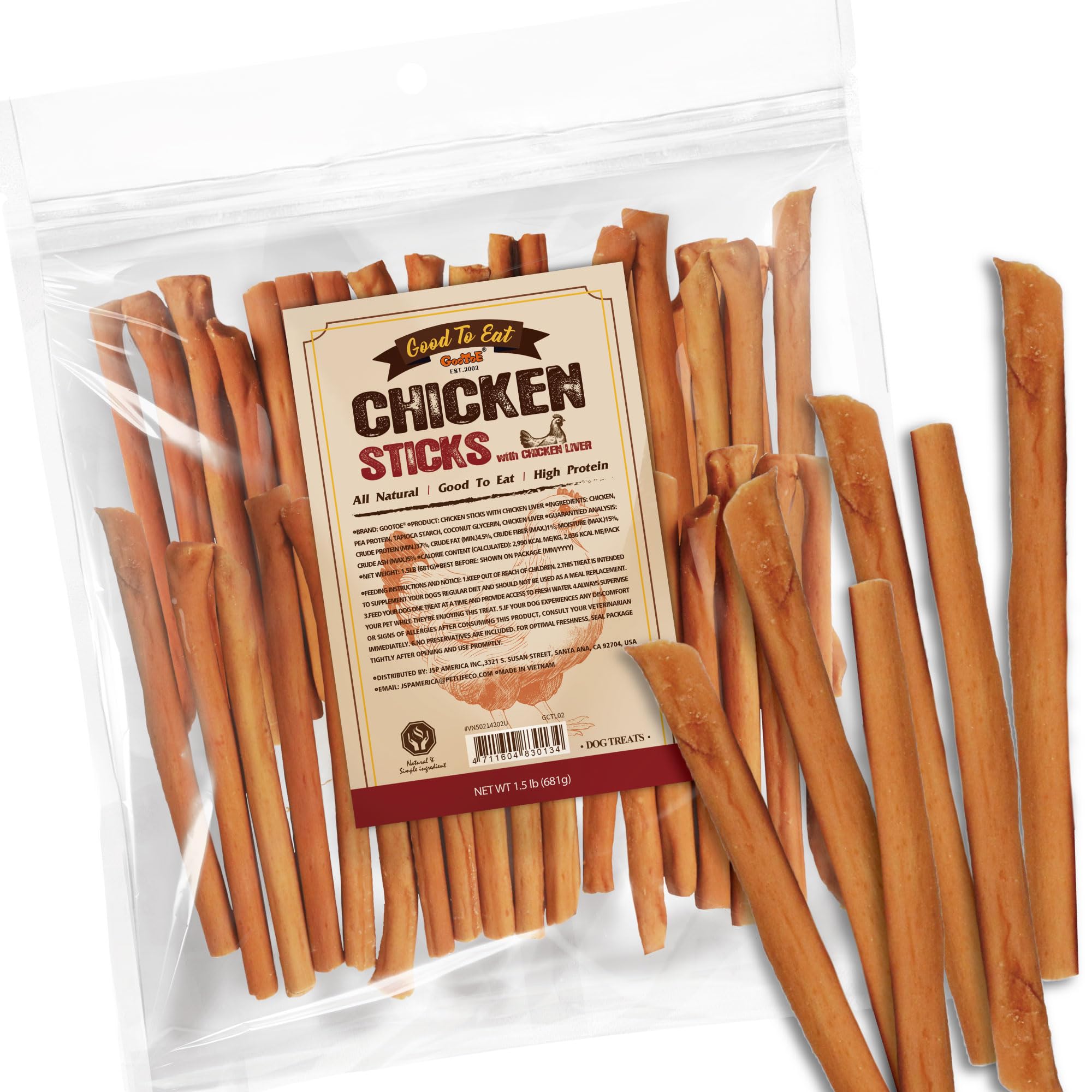 Gootoe jerky de pollo: ingrediente principal para entrenamiento.