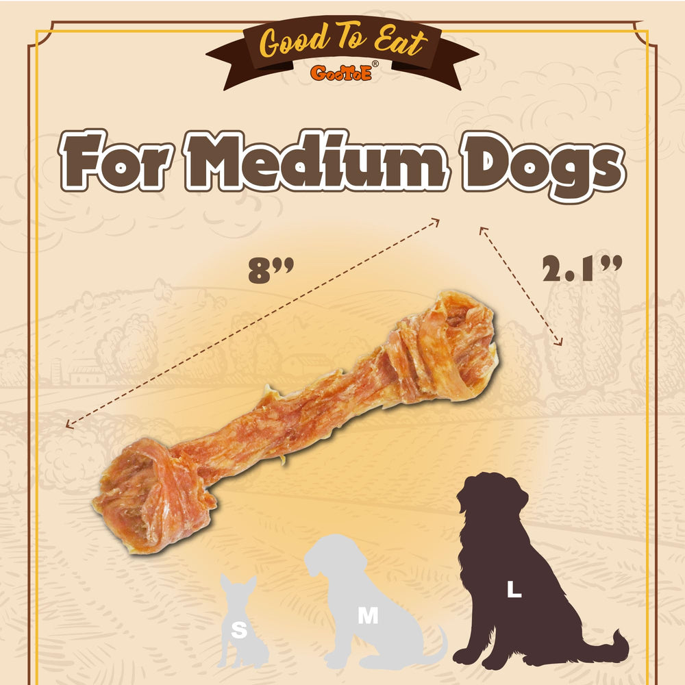 Gootoe masticación prolongada con tendones de pavo para perros activos.