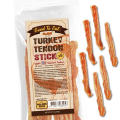 gootoe tendones de pavo para perros, paquete de 6, masticación prolongada