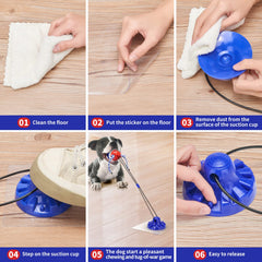 Juguete gootosee con tira y juego y ventosa para perros activos.