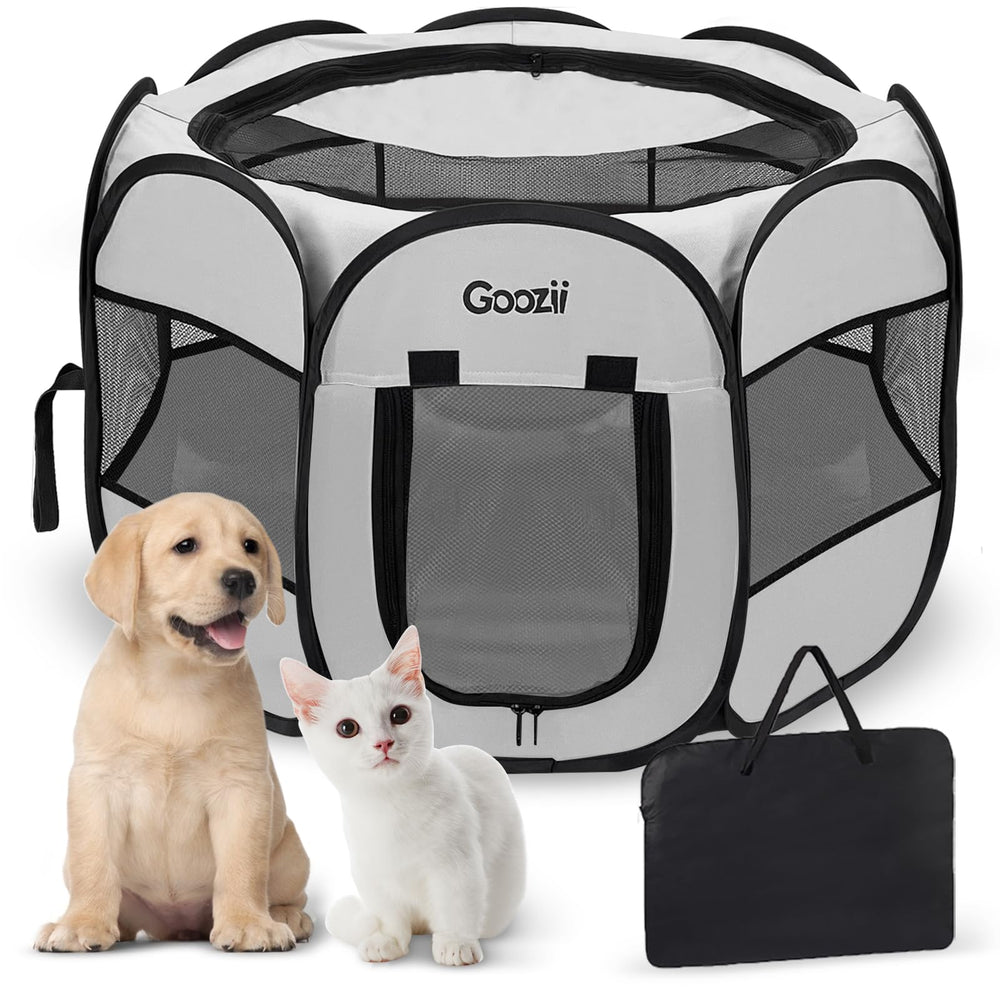 Goozii gato-corral interior espacioso para juego seguro en casa