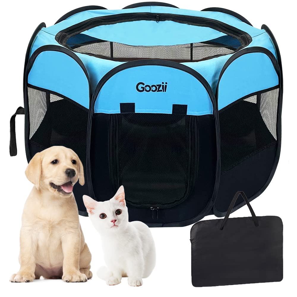 Goozii jaula de juego para perros portátil, ideal para viaje y camping
