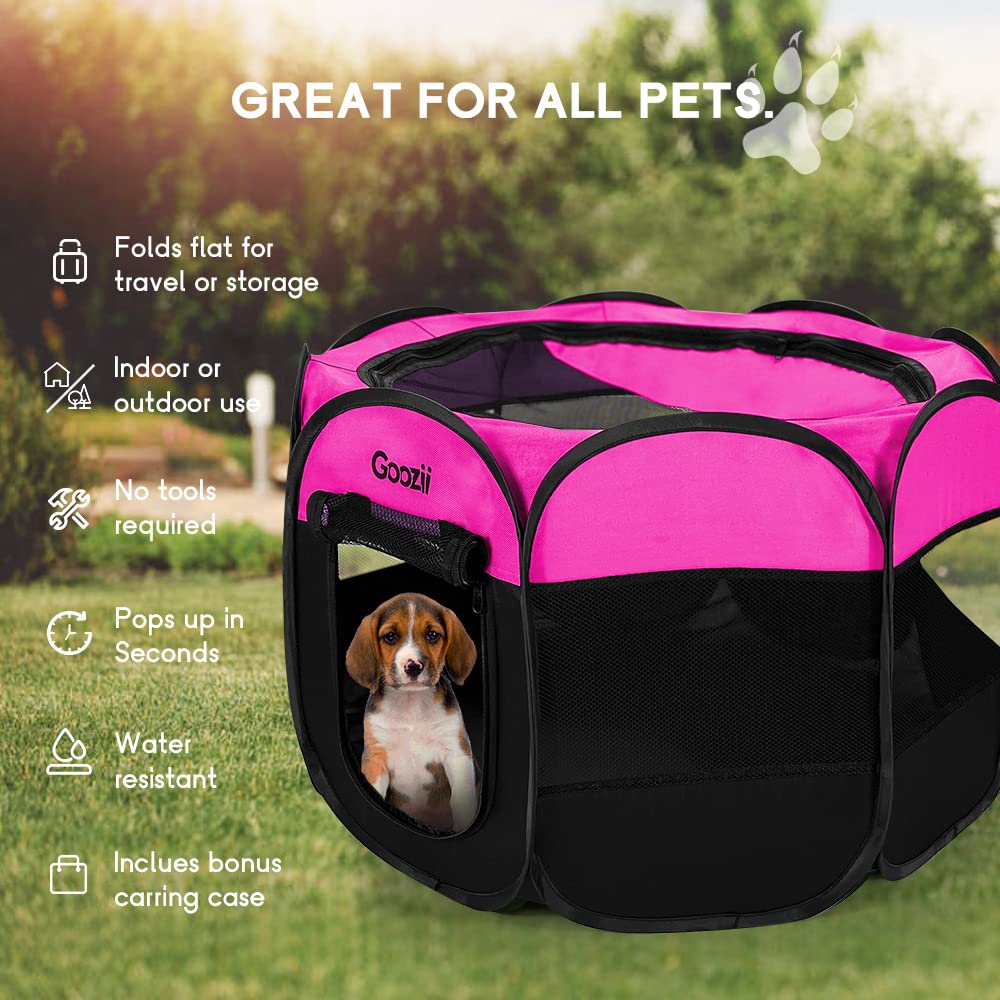 Goozii jaula para perros pequeños exterior, ideal para salir.