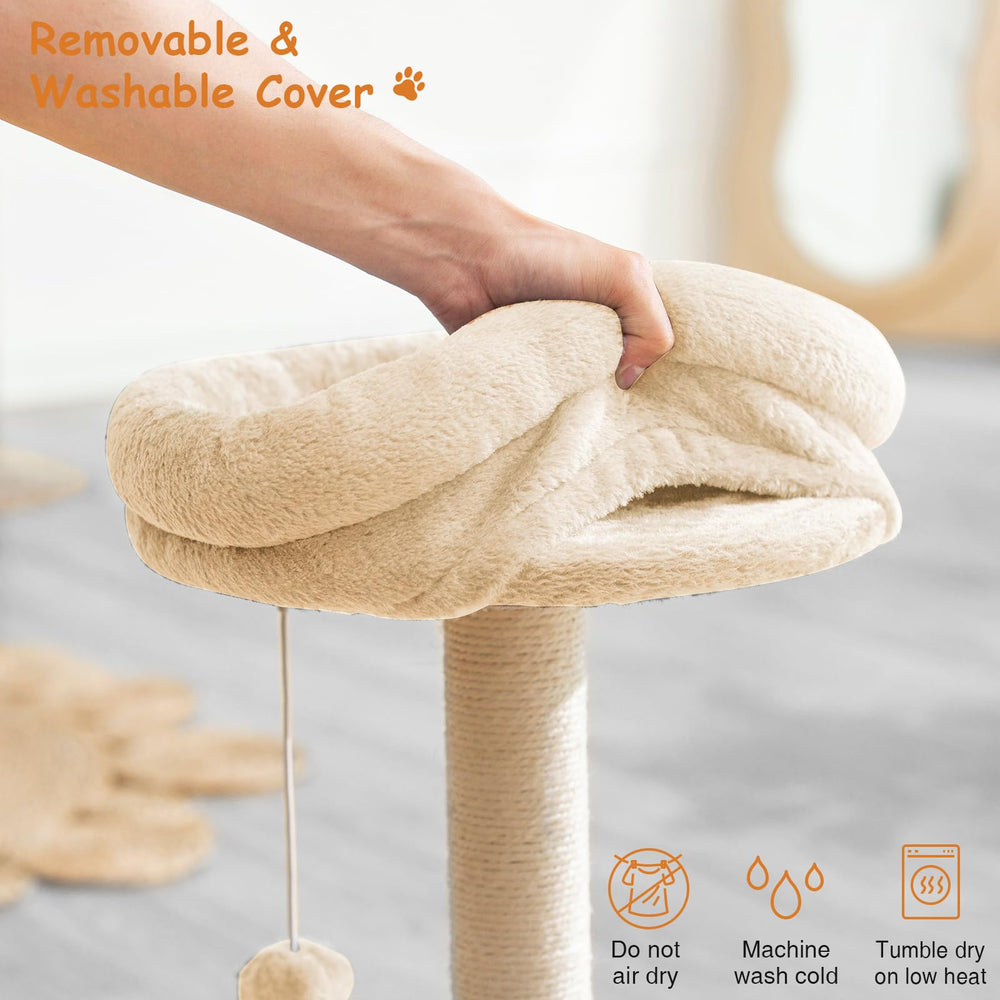 Goozii torre beige, diseño compacto para espacios pequeños.