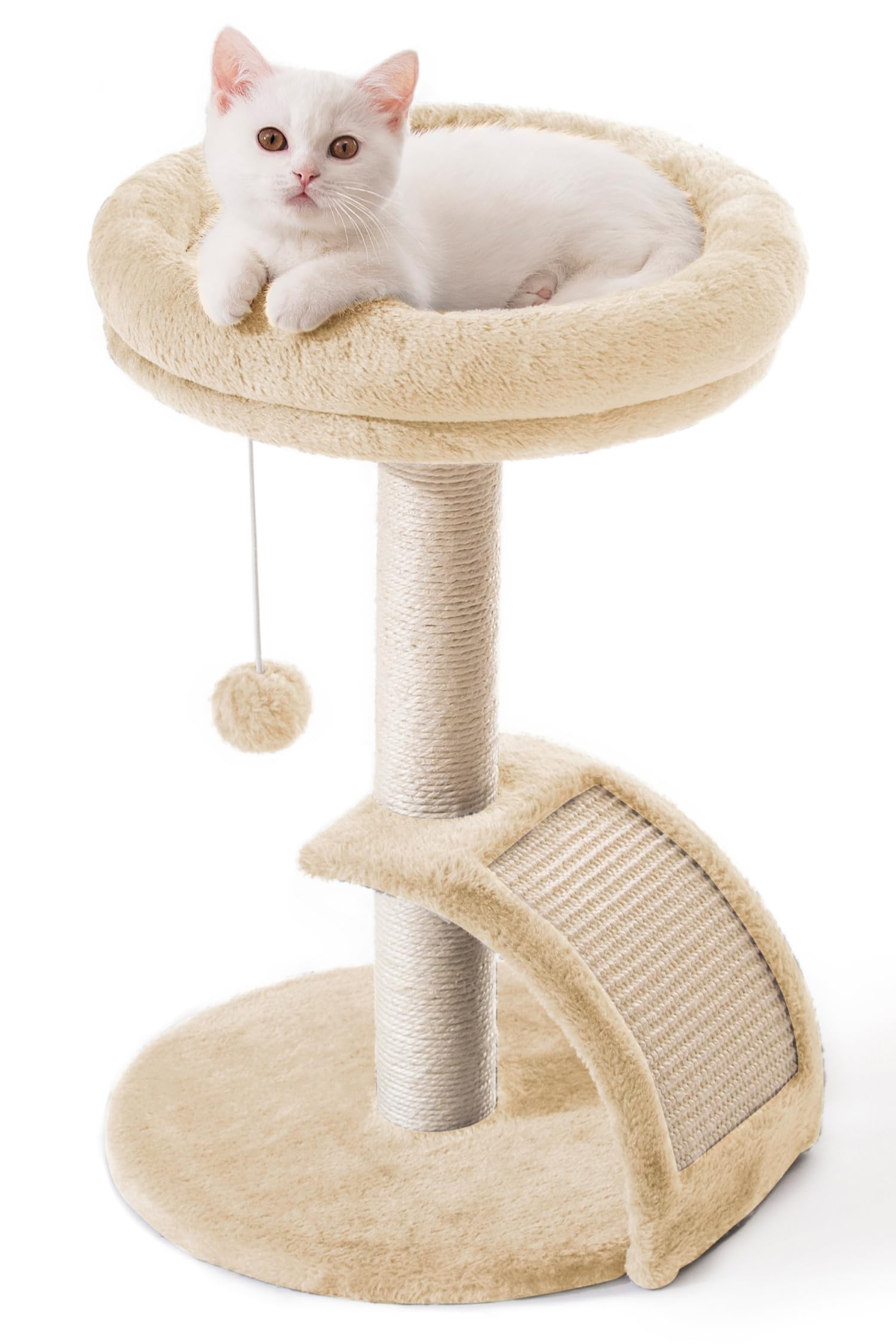 Goozii torre para gatos con poste rasca, ideal para ejercicio diario.