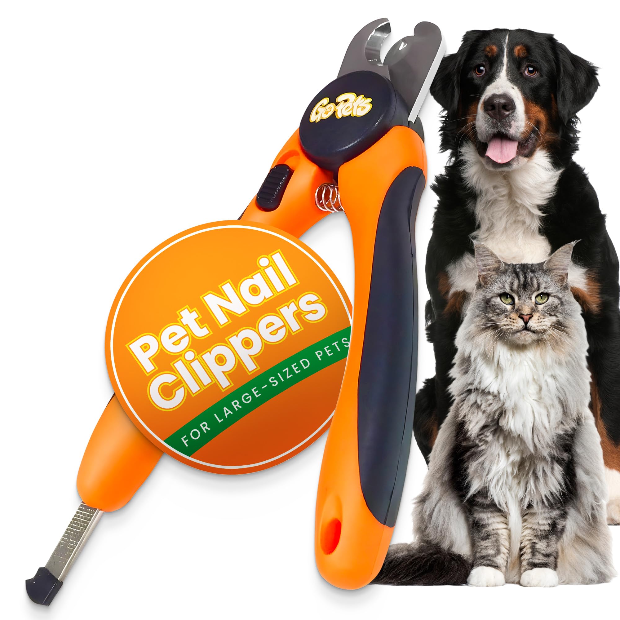 GoPets corta uñas para perros grandes con agarre ergonómico para uso cómodo en casa.