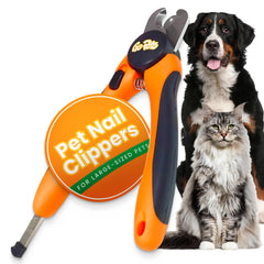 GoPets corta uñas para perros grandes con agarre ergonómico para uso cómodo en casa.
