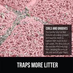 GORILLA GRIP alfombra caja-arena: resistente al agua para evitar derrames en el piso.
