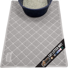GORILLA GRIP Alfombrilla para caja de arena para gatos, primer plano, captura arena y protege el suelo.