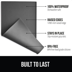 Gorilla Grip almohadilla de silicona 100% sin BPA, segura para alimentos.