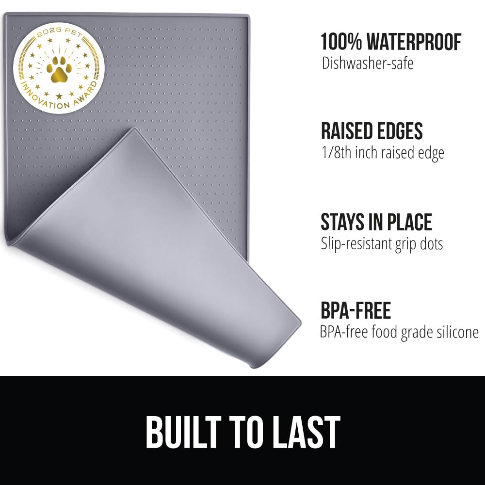 GORILLA GRIP borde elevado impide salpicaduras y facilita la limpieza