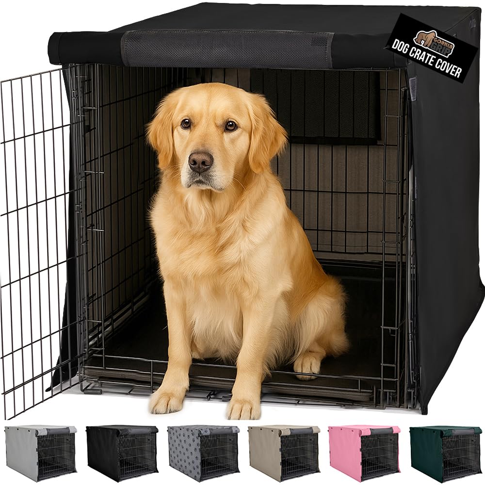 GORILLA GRIP cubierta jaula perro 42 pulgadas frente: privacidad y descanso para la mascota
