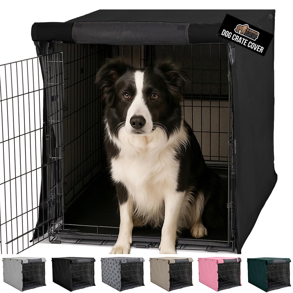 GORILLA GRIP funda jaula perro: frente con malla para mejor ventilación y visibilidad.