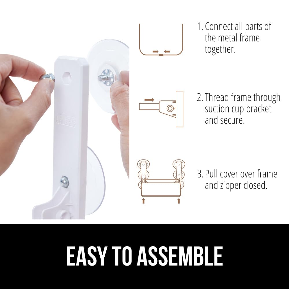 GORILLA GRIP plegable-dobla-para-almacenaje: se guarda fácilmente detrás de cortinas