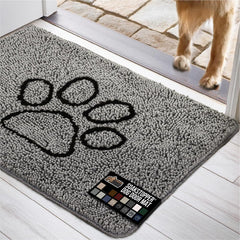 GORILLA GRIP SoakStopper: alfombra de entrada absorbente para pisos limpios.
