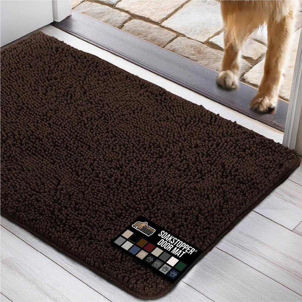 GORILLA GRIP SoakStopper alfombra de puerta 36x24 absorbe humedad para suelos limpios