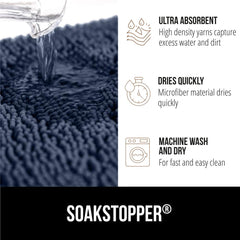 GORILLA GRIP SOAKSTOPPER: base de goma antideslizante para mayor seguridad en zonas de alto tráfico.