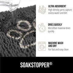GORILLA GRIP SoakStopper: chenilla denso y suave bajo los pies.