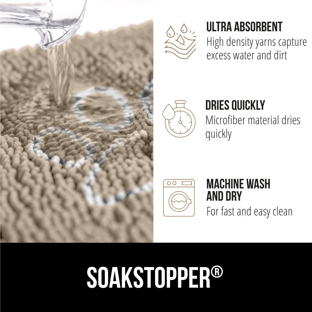 Chenille suave de GORILLA GRIP SoakStopper que seca rápido