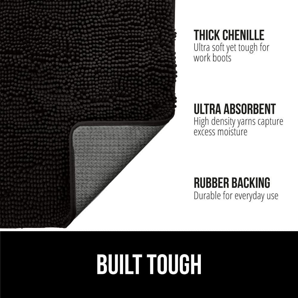 GORILLA GRIP SoakStopper: detalle de chenilla densa que absorbe humedad rápidamente.