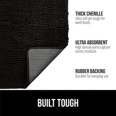 GORILLA GRIP SoakStopper: detalle de chenilla densa que absorbe humedad rápidamente.