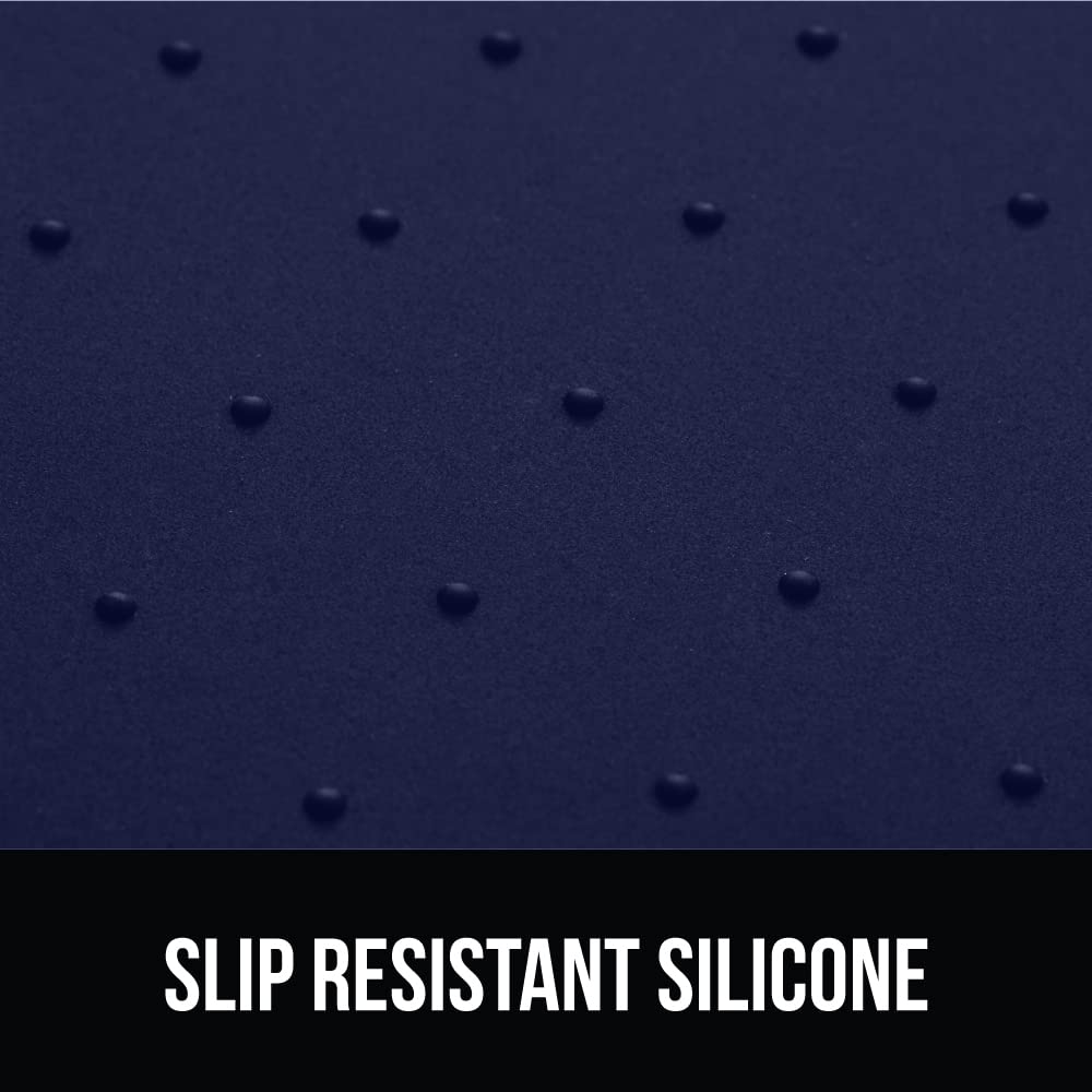 Superficie antideslizante Gorilla Grip mantiene los cuencos en su lugar.