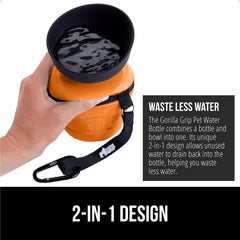 GORILLA GRIP tapa cuenco plegable para perros en movimiento