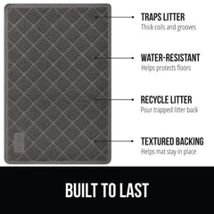 GORILLA GRIP, tapete para caja de arena, evita salpicaduras y desorden.