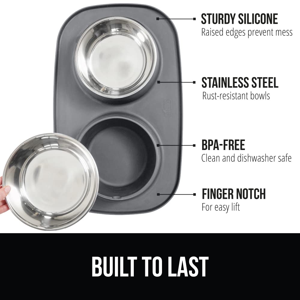 GORILLA GRIP: tazones acero inoxidable 1 taza para porciones precisas.