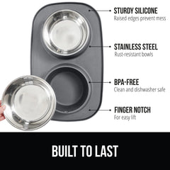 GORILLA GRIP: tazones acero inoxidable 1 taza para porciones precisas.